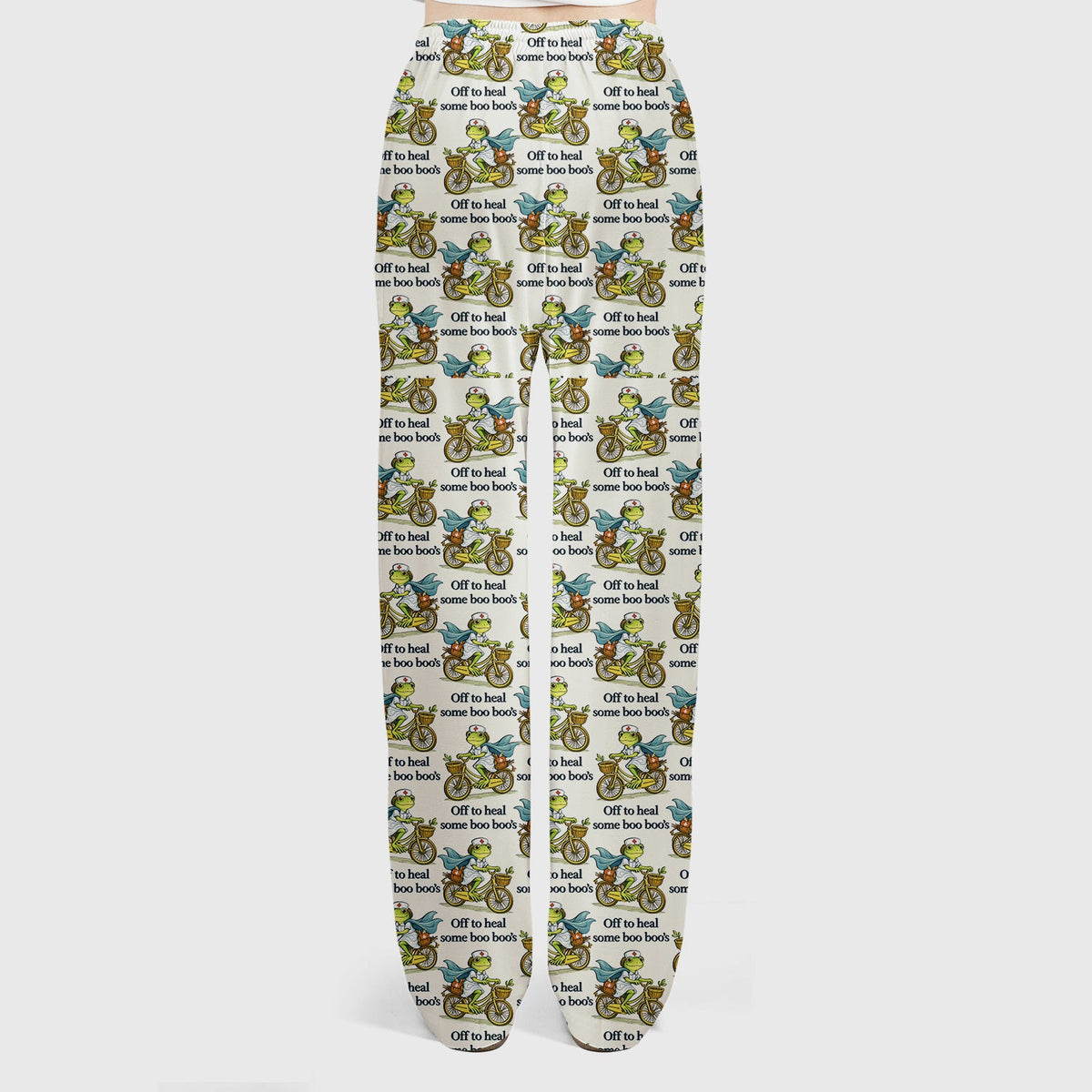 Frog Cycling Nurse Scrub Set