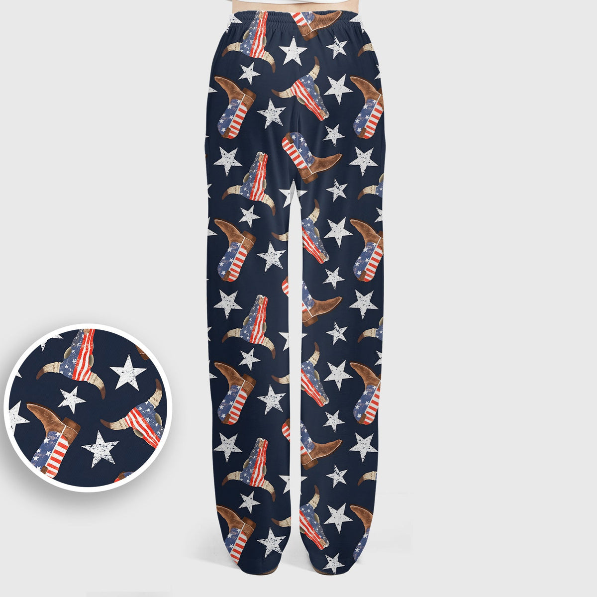 Western Boots Stars Nurse Scrub Set