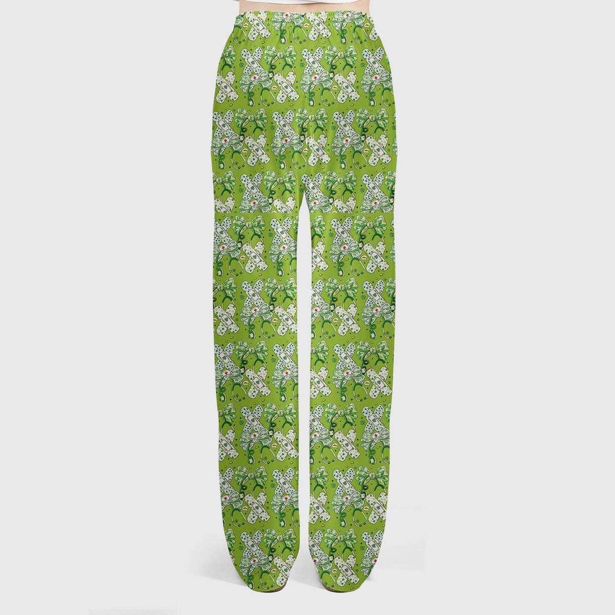 St Patrick Shamrock Stethoscope Nurse Scrub Set