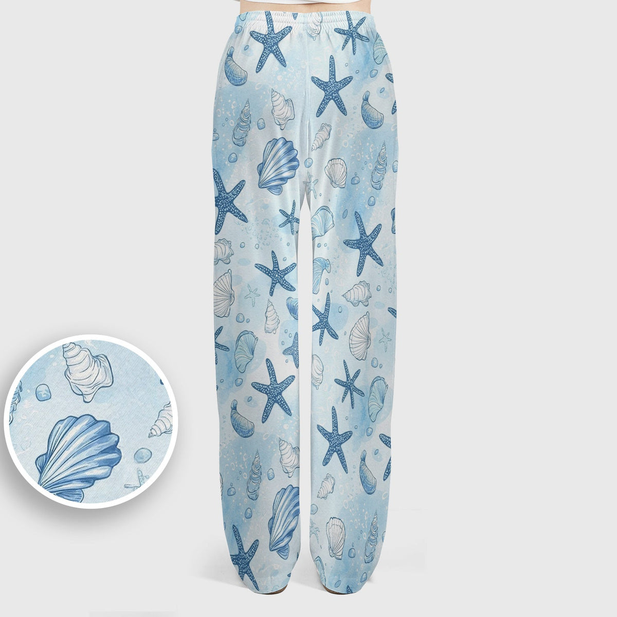 Blue Sea Shells Starfish Nurse Scrub Set