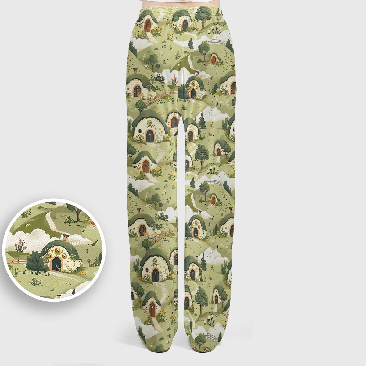 Cozy Hobbit Village Landscape Nurse Scrub Set