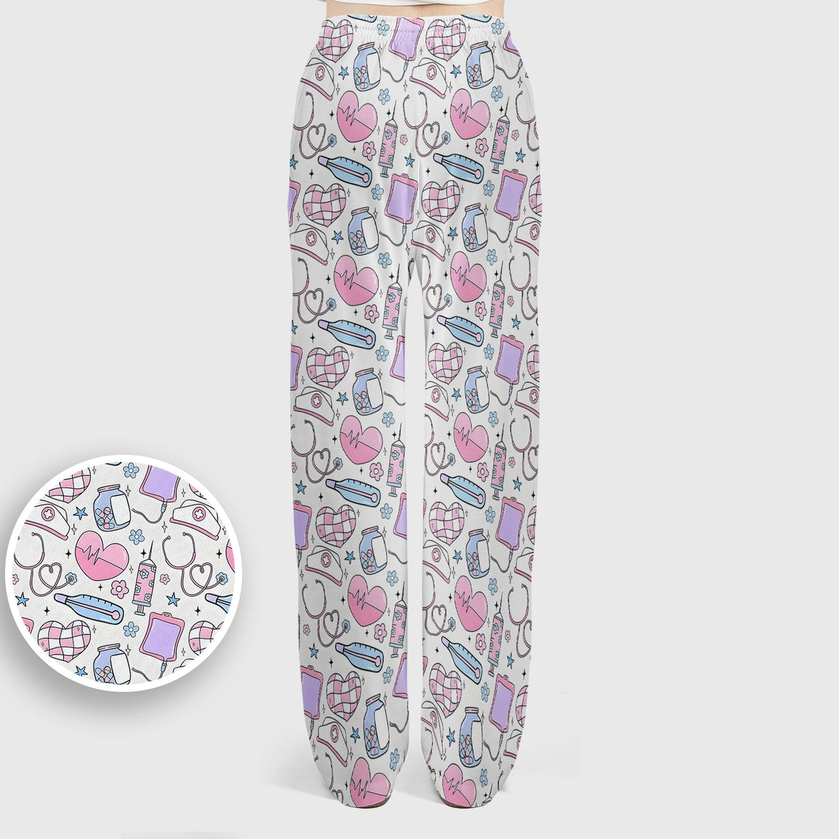 Pastel Medical Icons Nurse Scrub Set