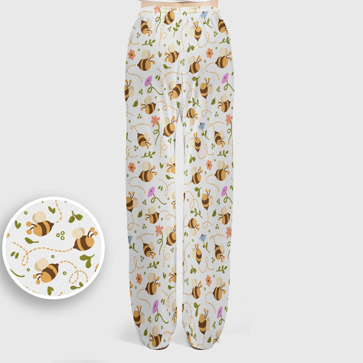 Bee Flying Floral Trail Garden Nurse Scrub Set