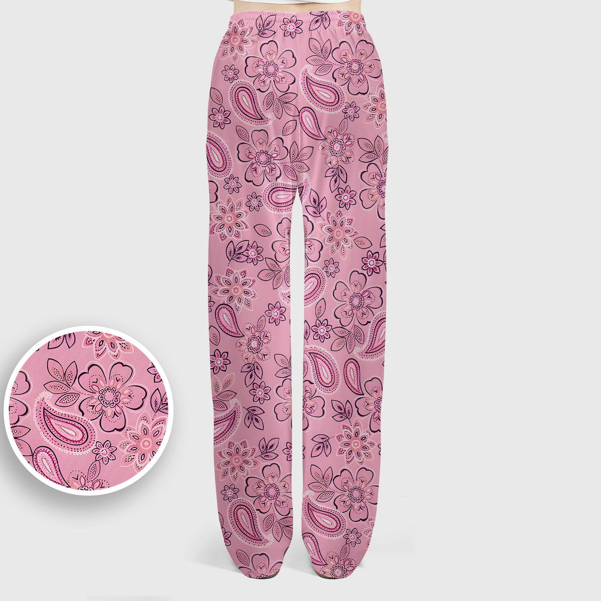 Pink Paisley Floral Nurse Scrub Set