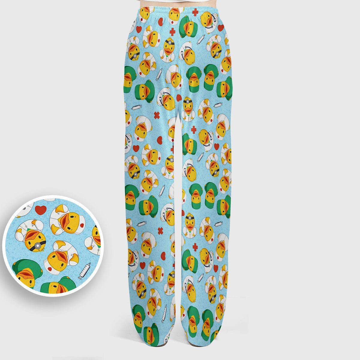 Duck Doctor Cartoon Nurse Scrub Set