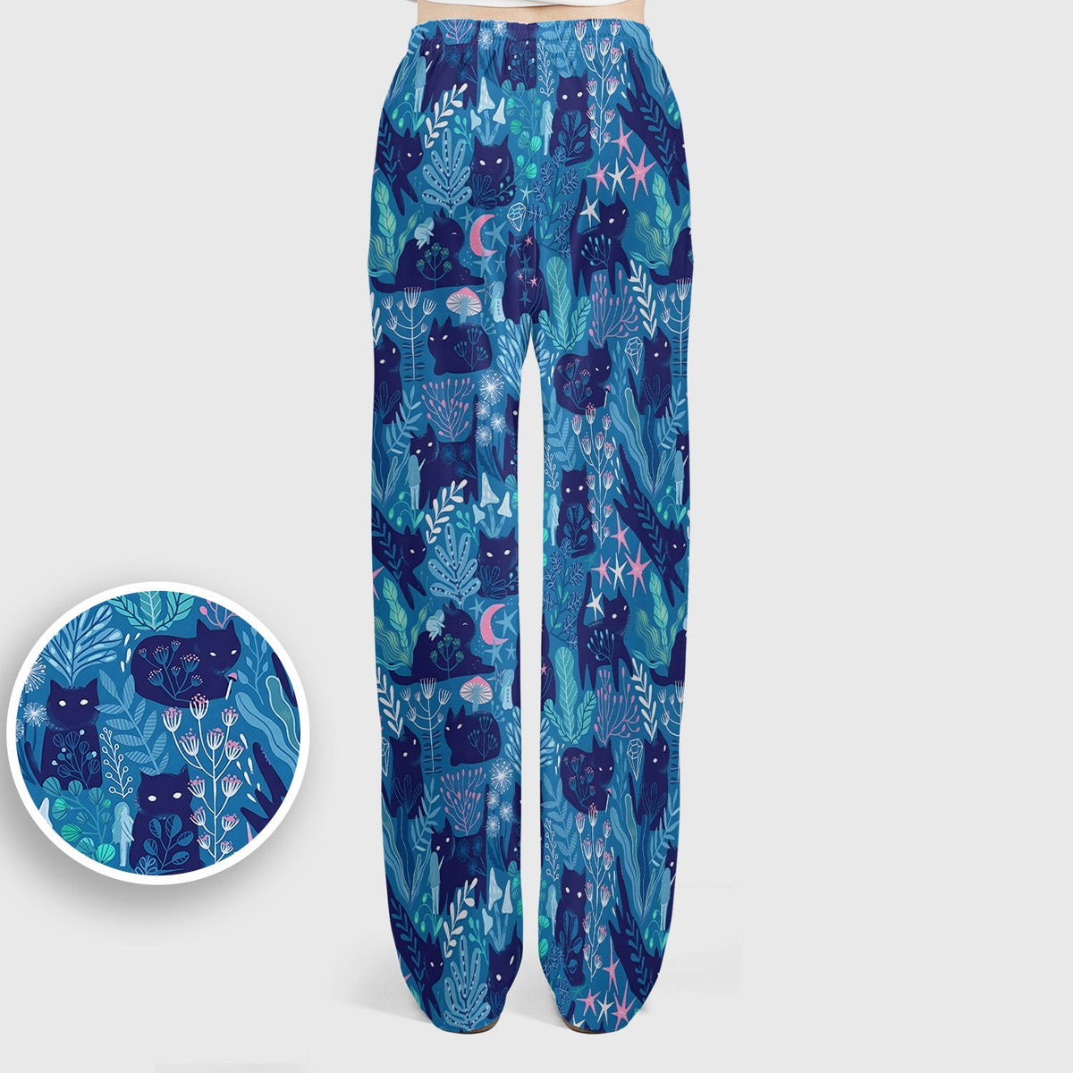 Adorable Celestial Cat Moon Star Nurse Scrub Set