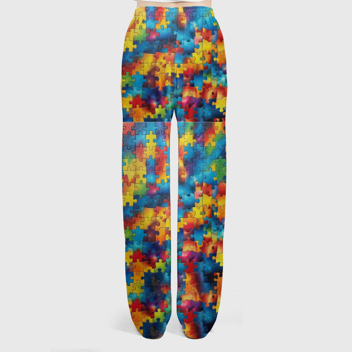 Rainbow Puzzle Piece Nurse Scrub Set