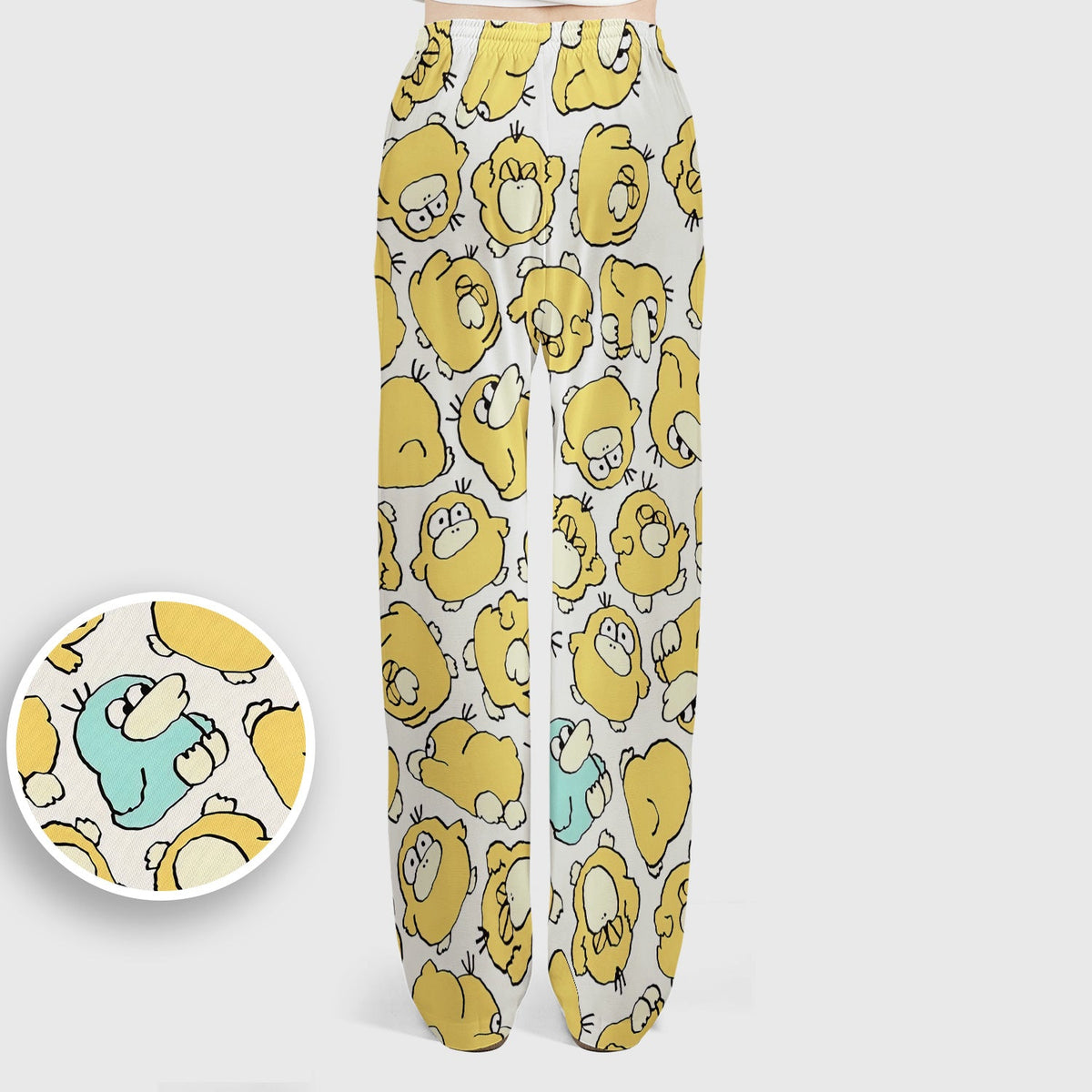 Yellow Cartoon Duck Nurse Scrub Set