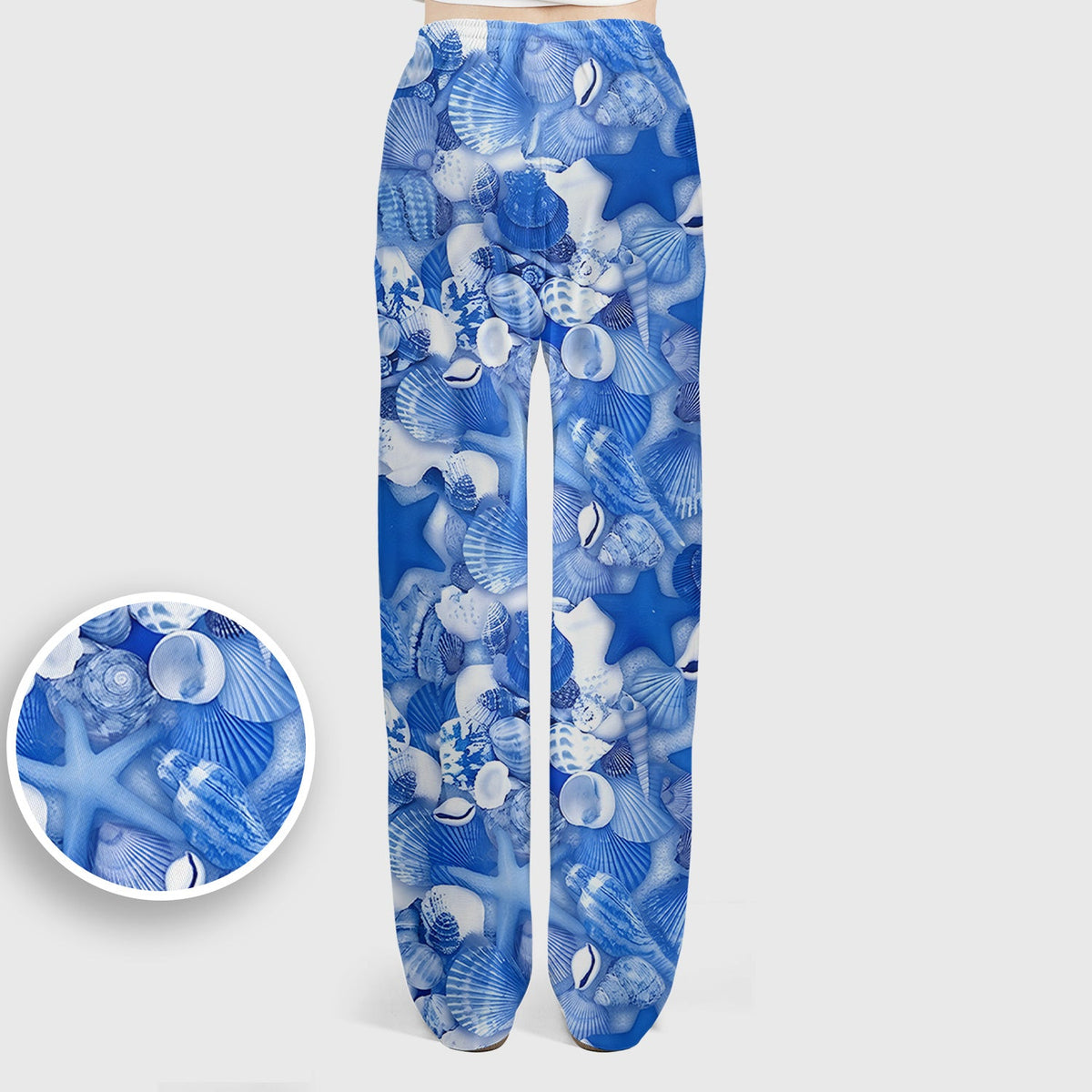 Blue Seashell Starfish Ocean Nurse Scrub Set