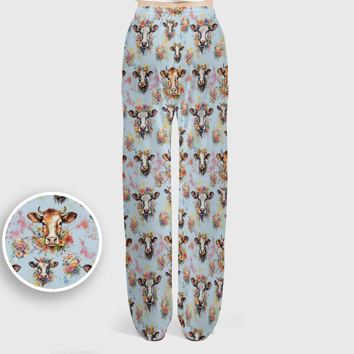 Floral Cow Farm Nurse Scrub Set