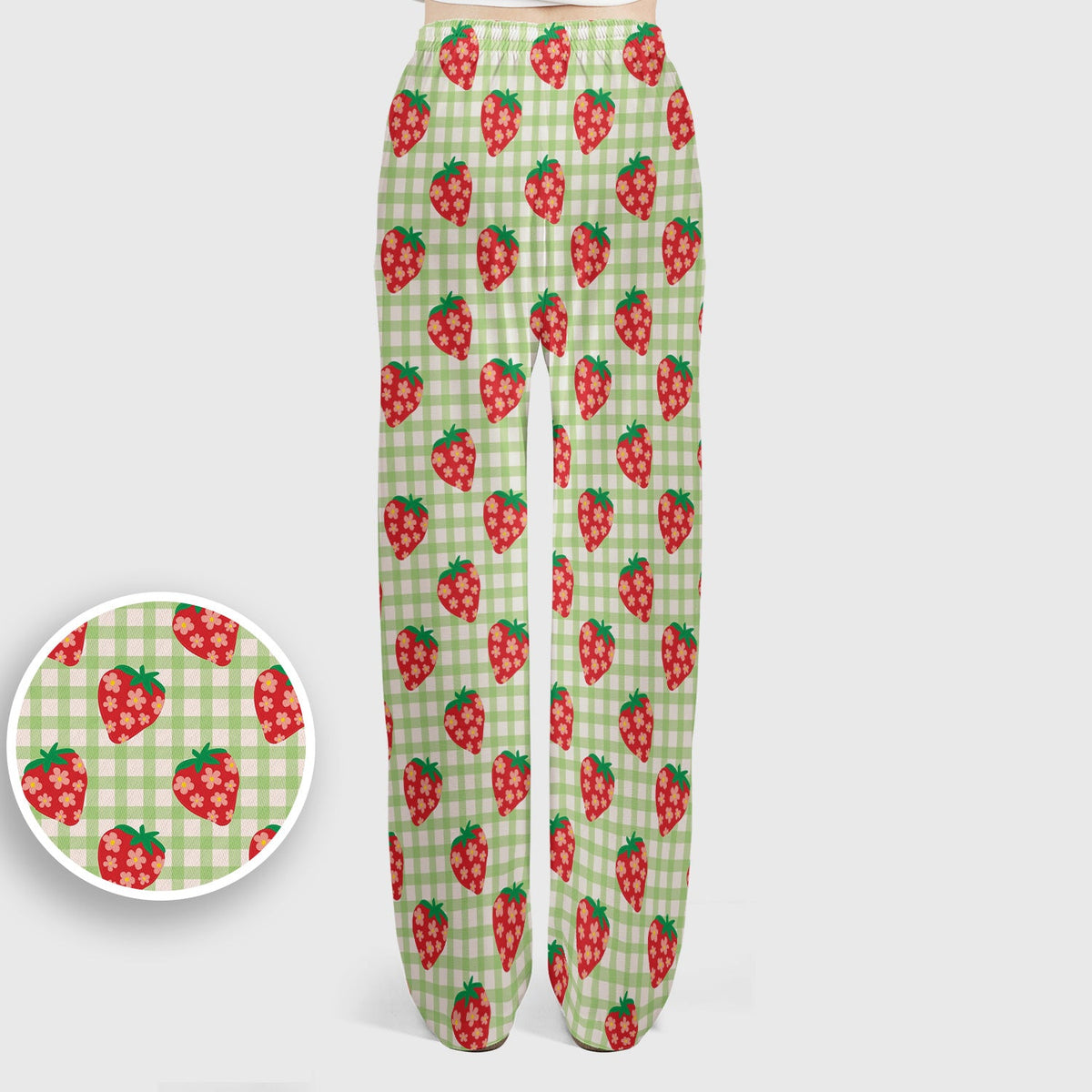 Sweet Strawberry Gingham Nurse Scrub Set