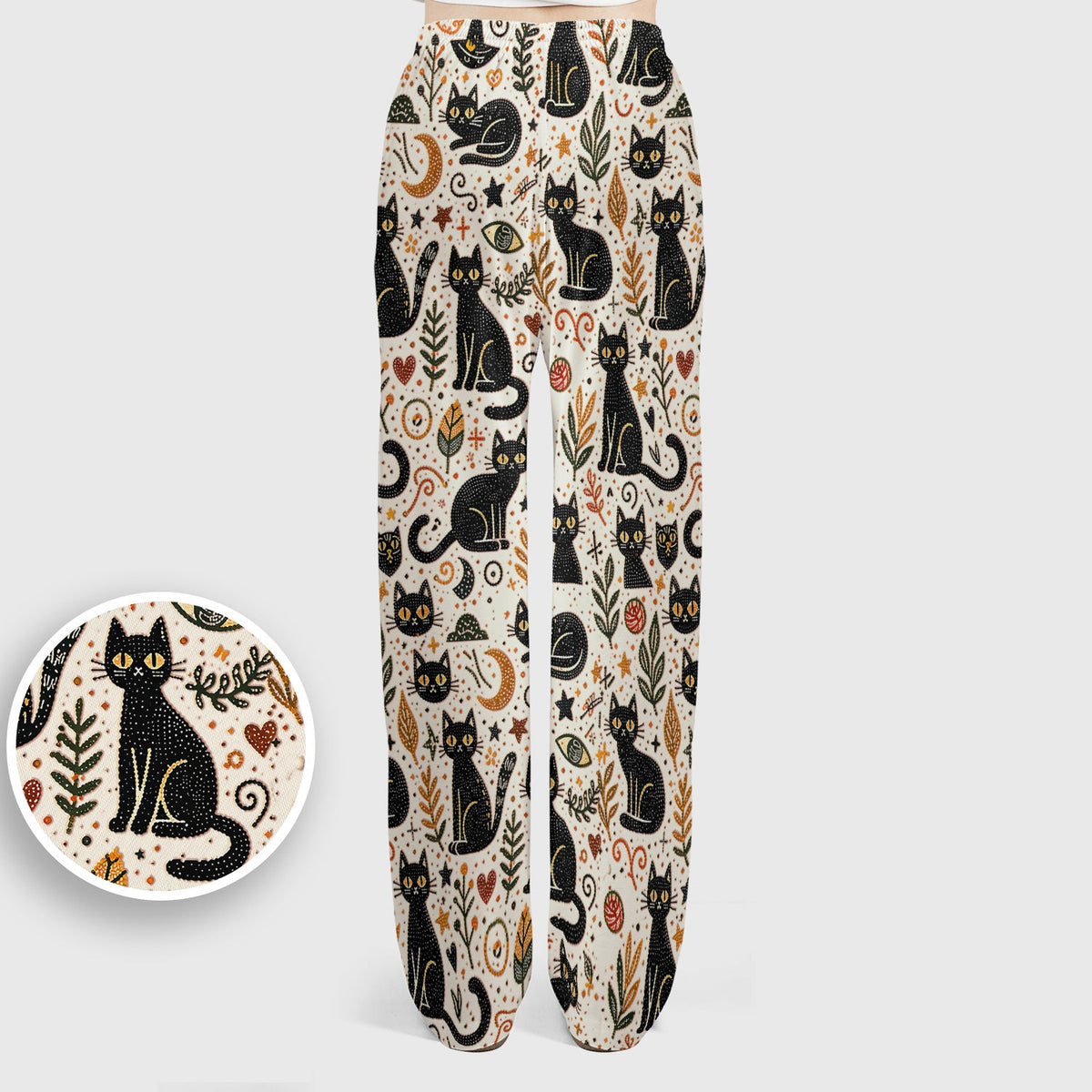 Mystic Black Cat Celestial Nurse Scrub Set