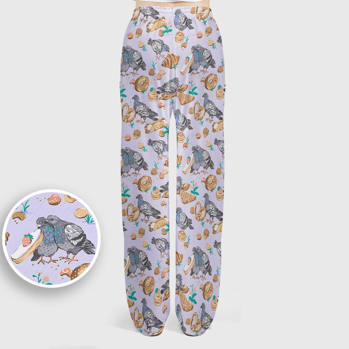 Pigeon Bread Snack Nurse Scrub Set