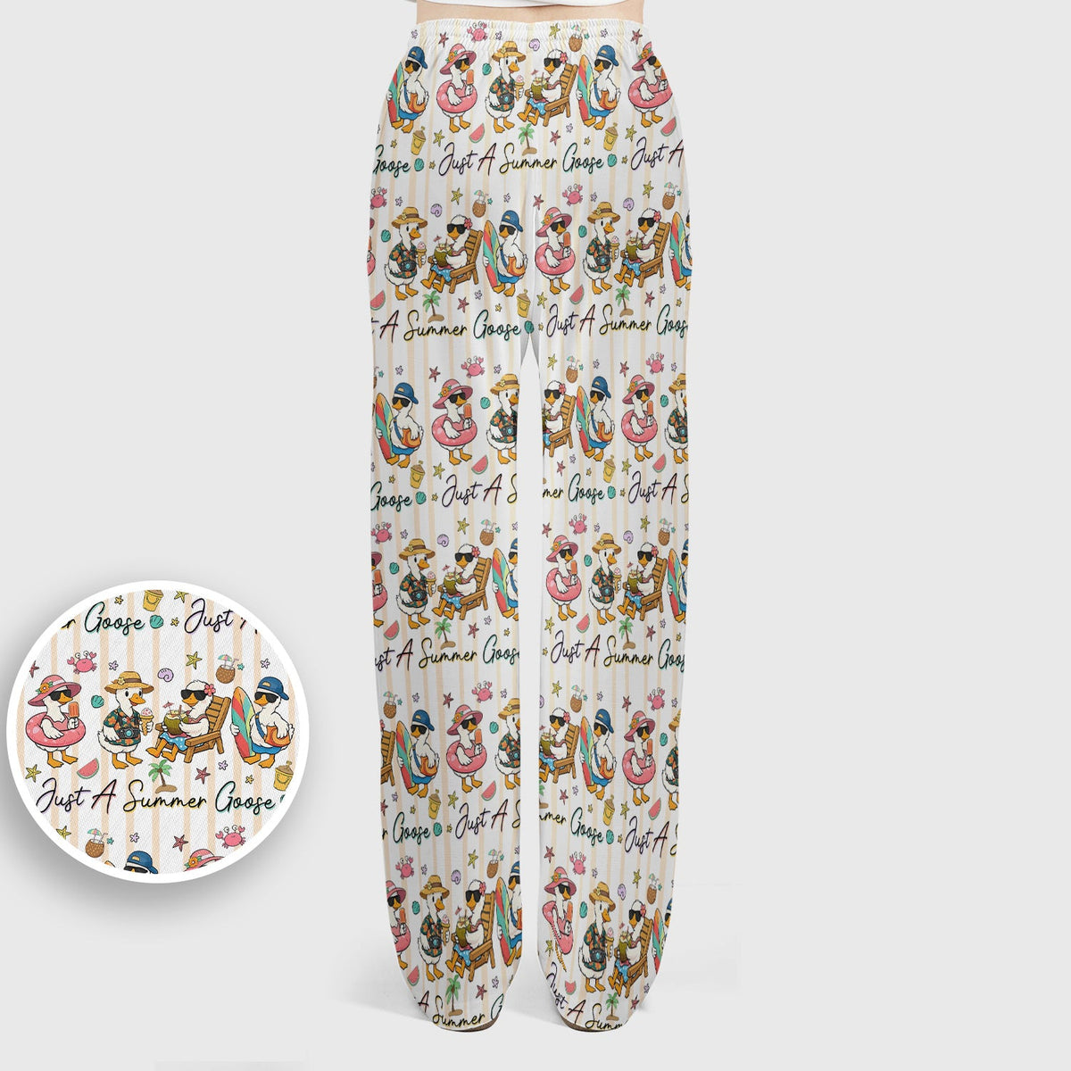 Summer Beach Goose Vacation Nurse Scrub Set