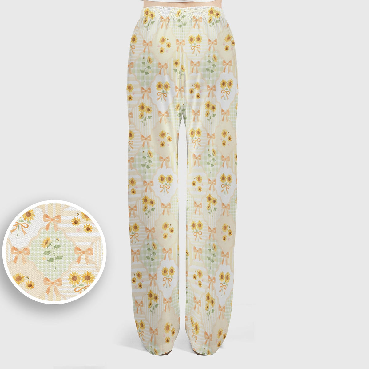 Sunflower Ribbon Patchwork Nurse Scrub Set