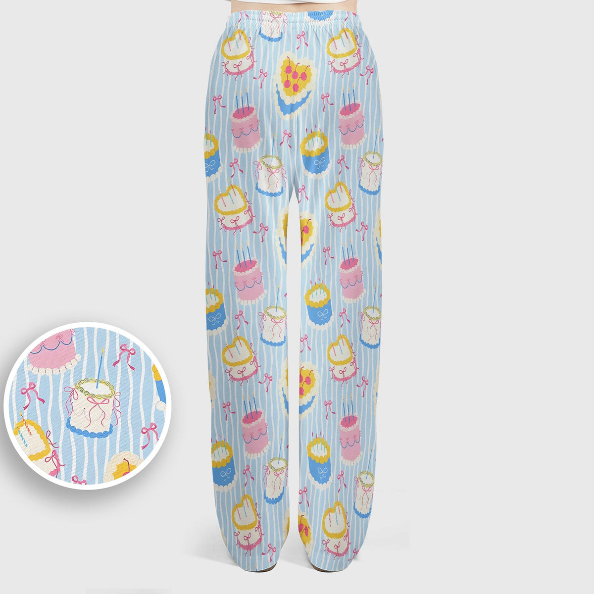 Coquette Cake Bow Stripe Nurse Scrub Set