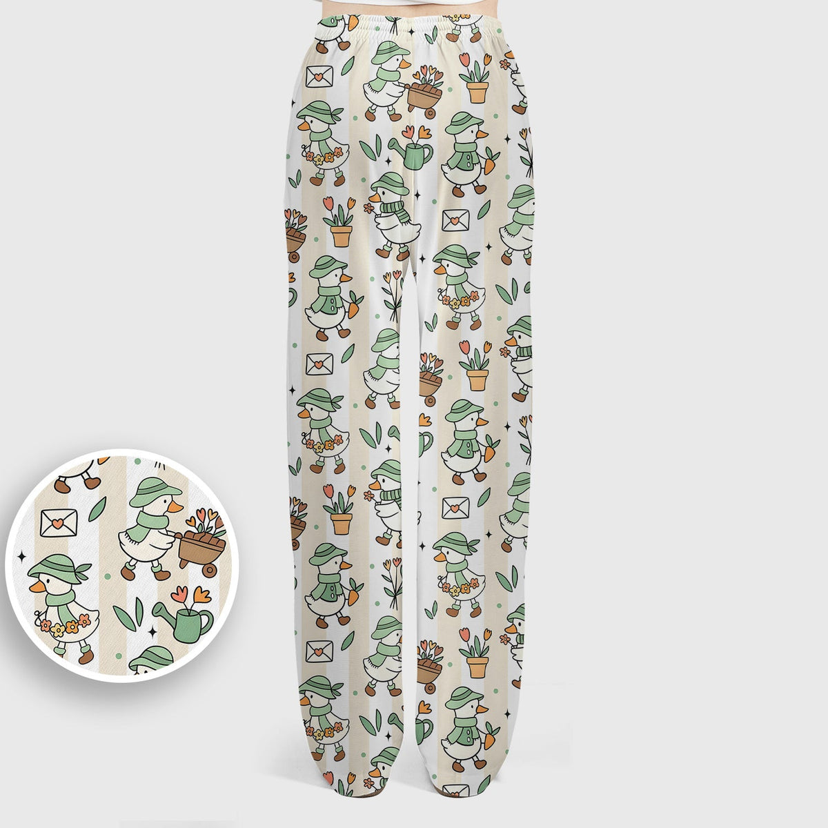 Gardening Duck Floral Nurse Scrub Set