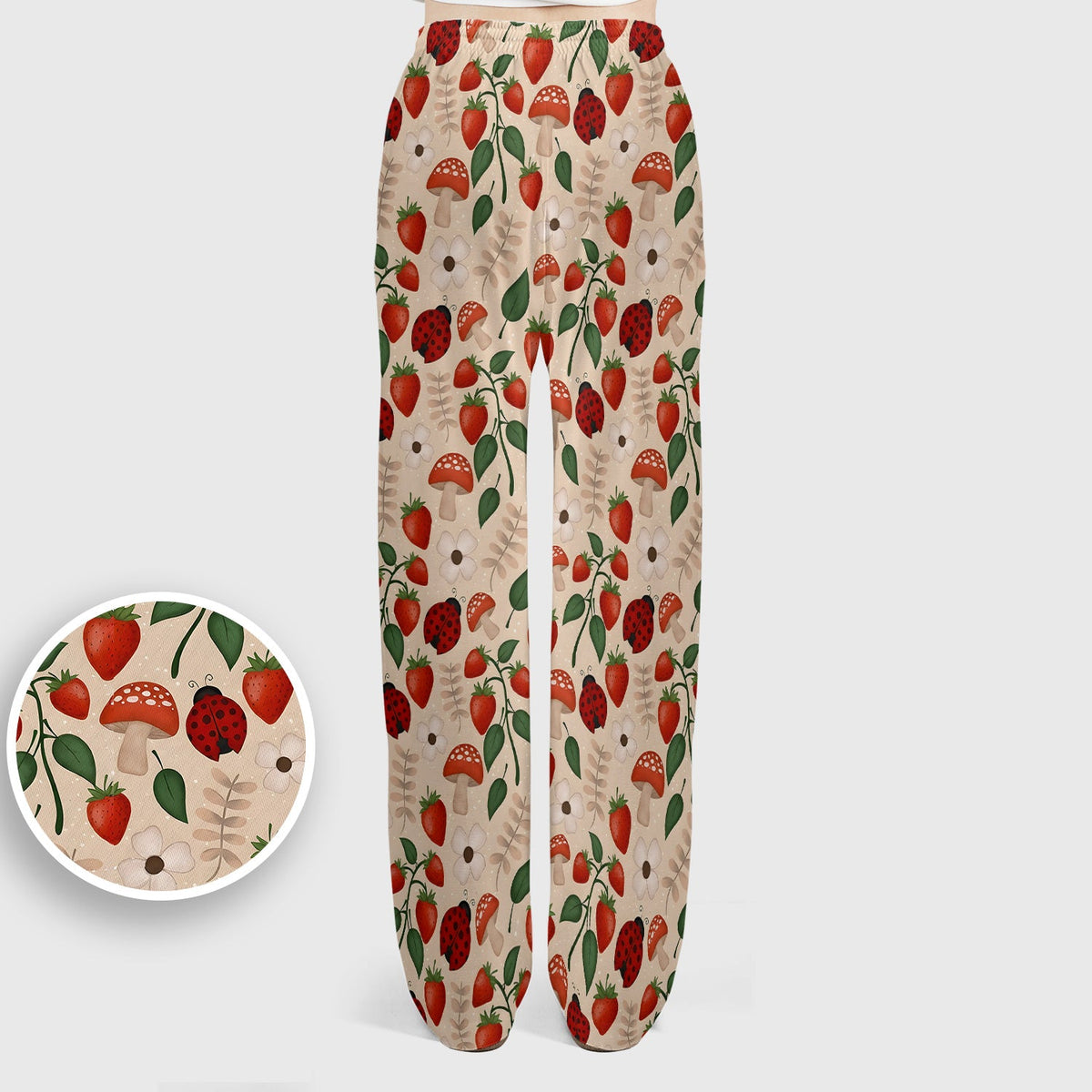 Strawberry Ladybug Mushroom Floral Nurse Scrub Set