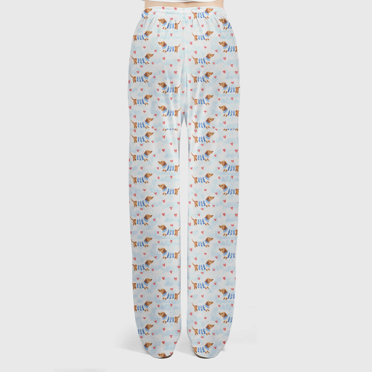 Sweet Dachshund Pink Hearts Nurse Scrub Set