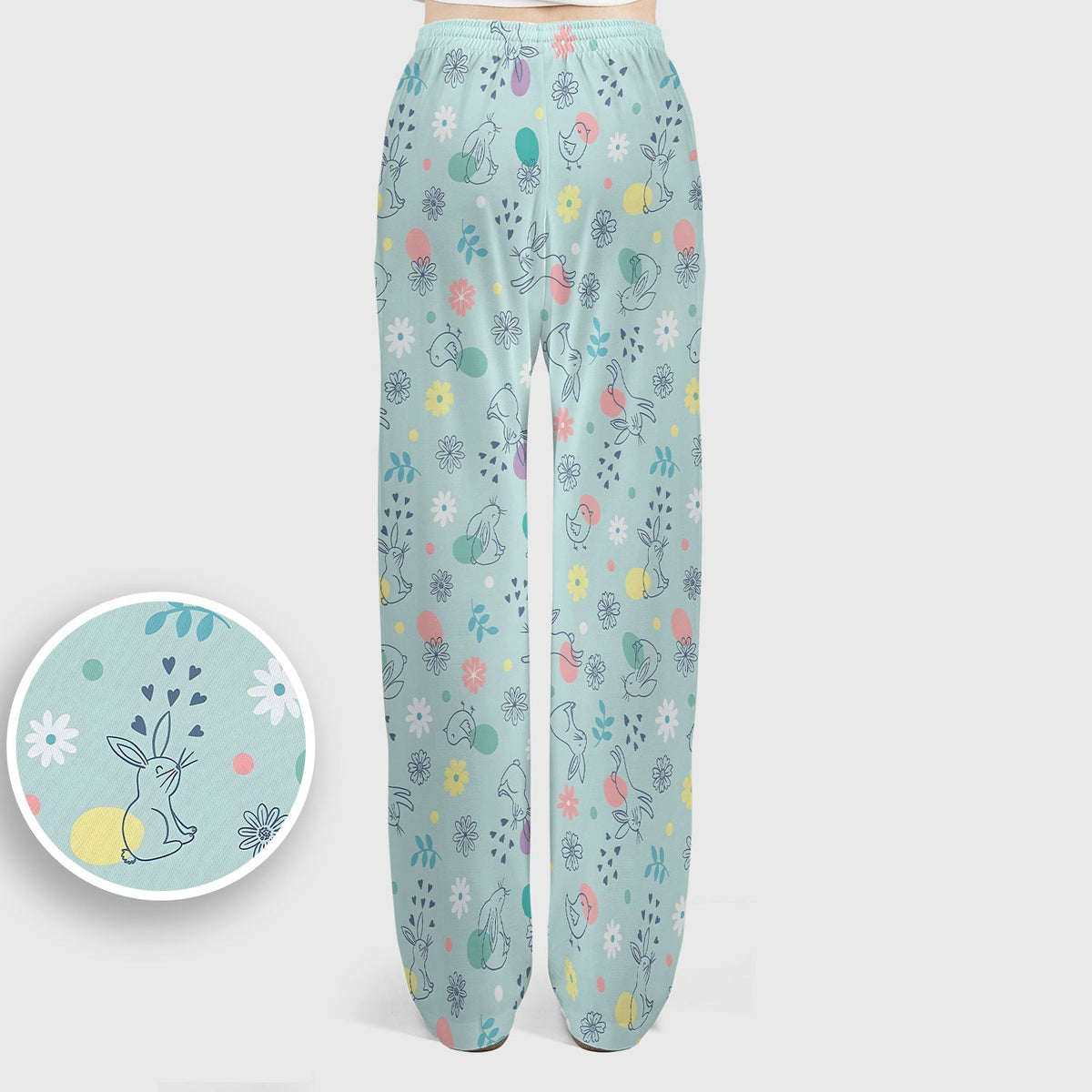 Whimsical Easter Bunny Eggs Nurse Scrub Set