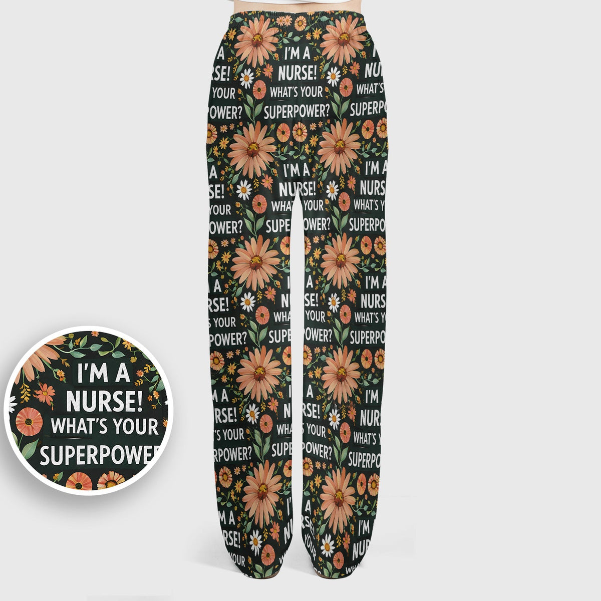 Superpower Floral Nurse Scrub Set