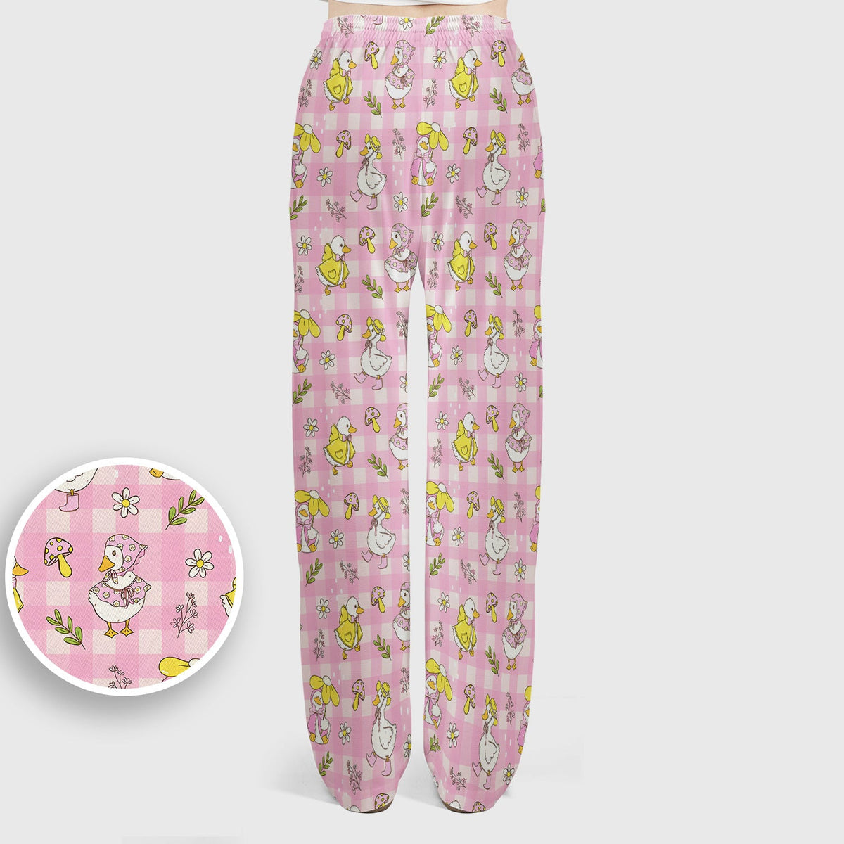 Spring Duckling Gingham Nurse Scrub Set