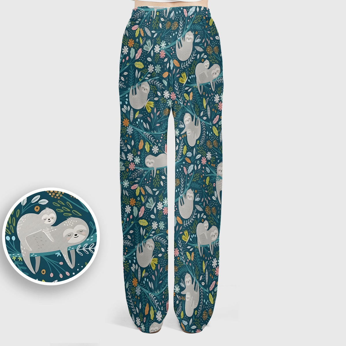 Sloth Jungle Leaf Nurse Scrub Set