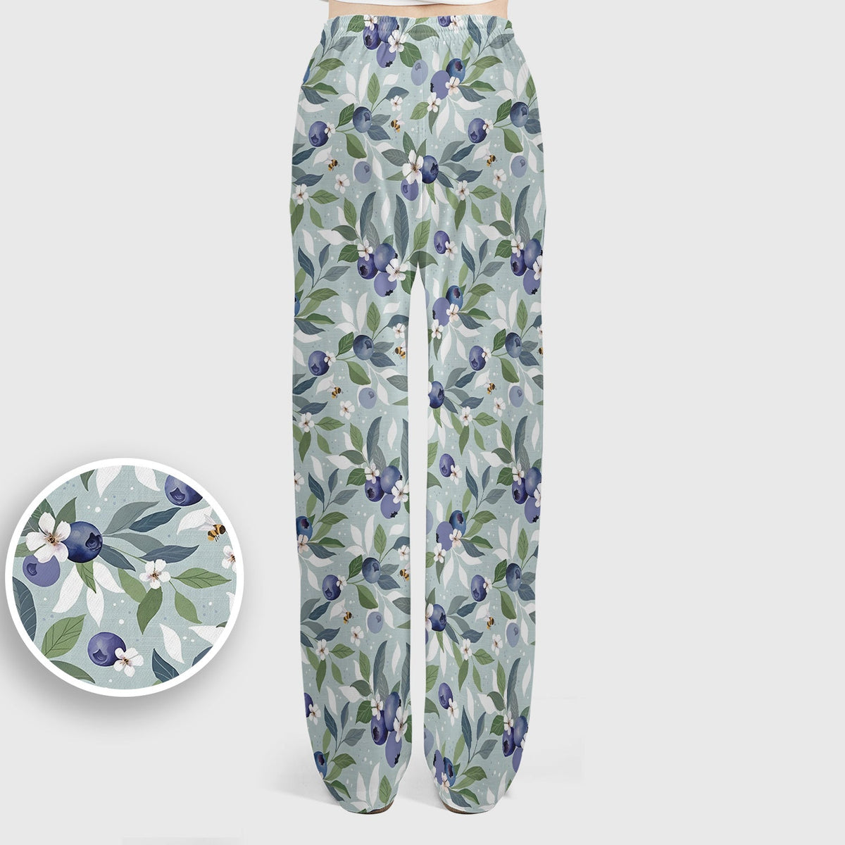 Fresh Blueberry Blossom Garden Nurse Scrub Set