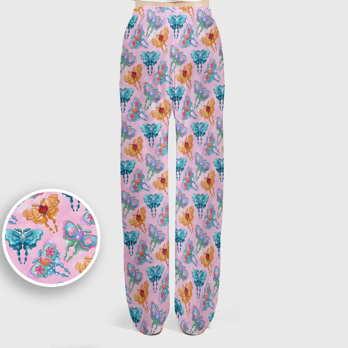 Colorful Butterfly Floral Blossom Nurse Scrub Set