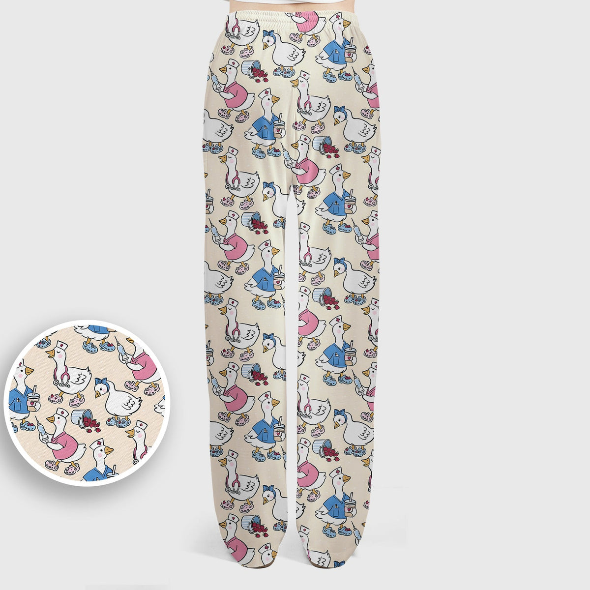 Goose Cartoon Nurse Scrub Set