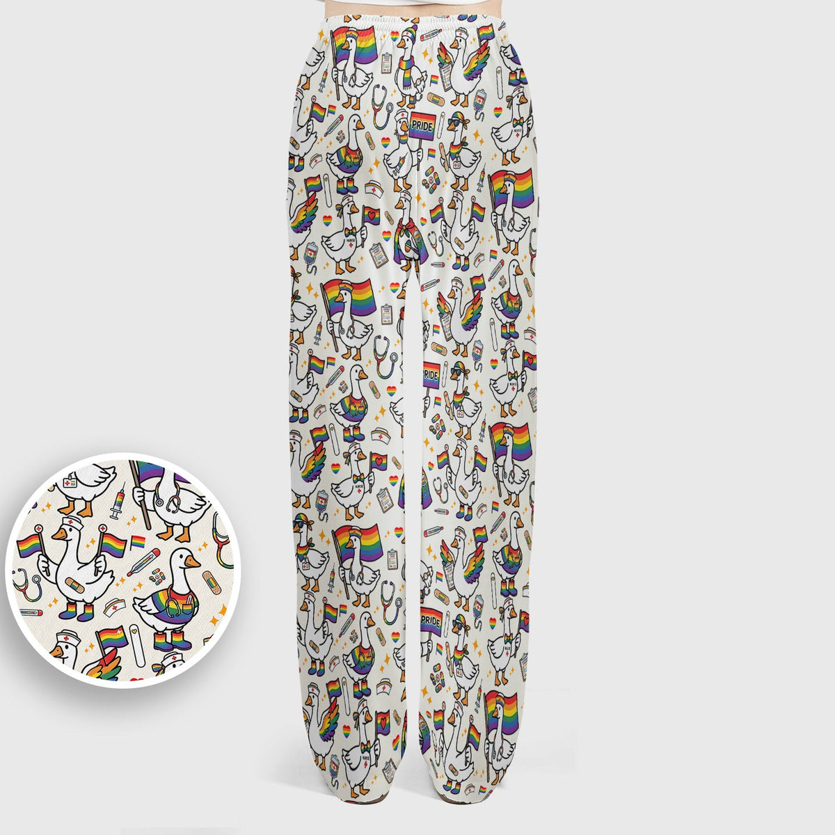 LGBT Pride Nurse Duck Scrub Set