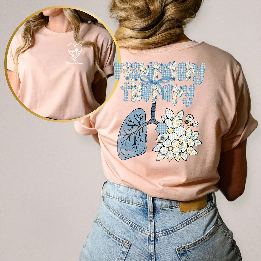 Personalized Respiratory Therapy Lung Nurse Shirt