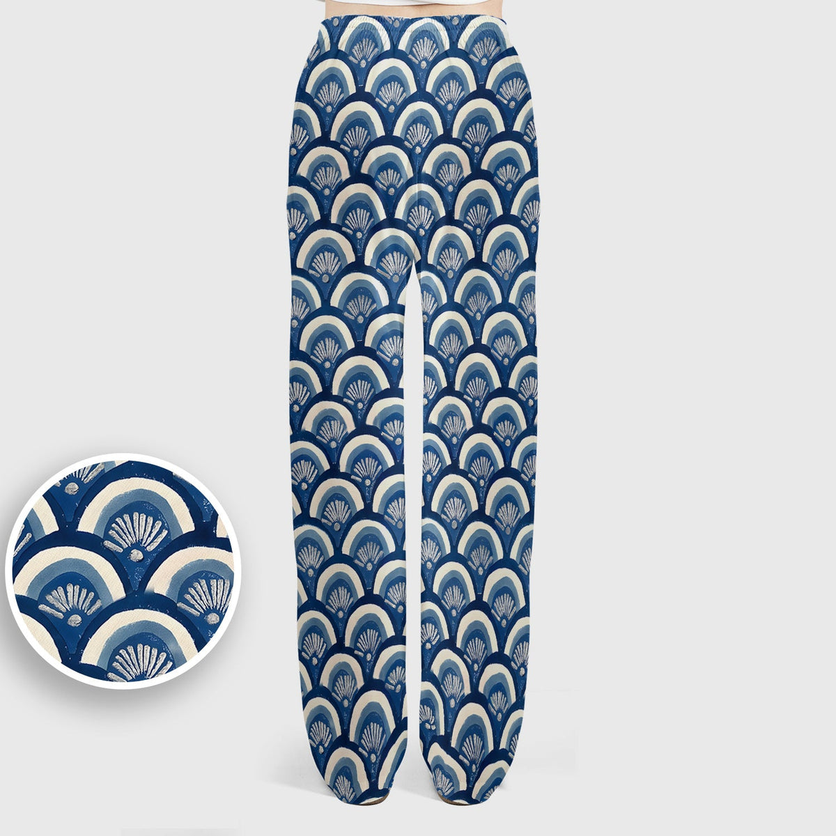 Blue Seashell Nurse Scrub Set