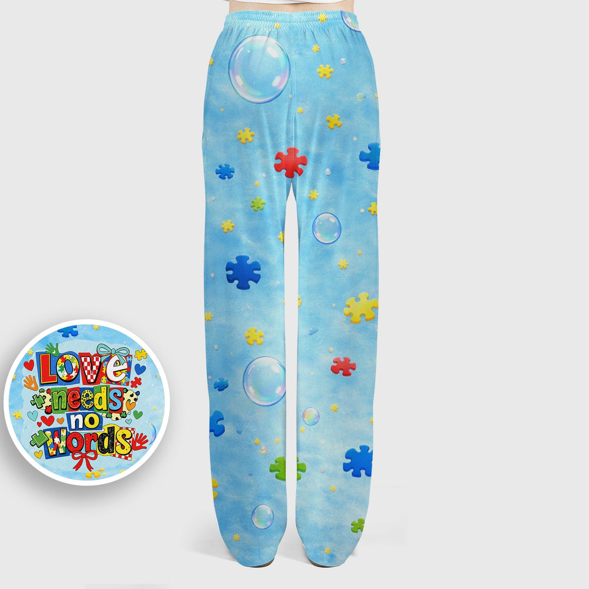 Autism Awareness Love Needs No Words Nurse Scrub Set