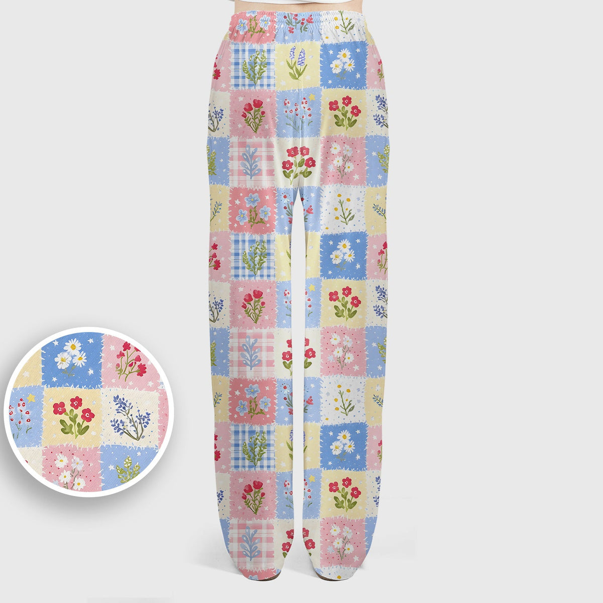 Pastel Patchwork Wildflower Garden Nurse Scrub Set