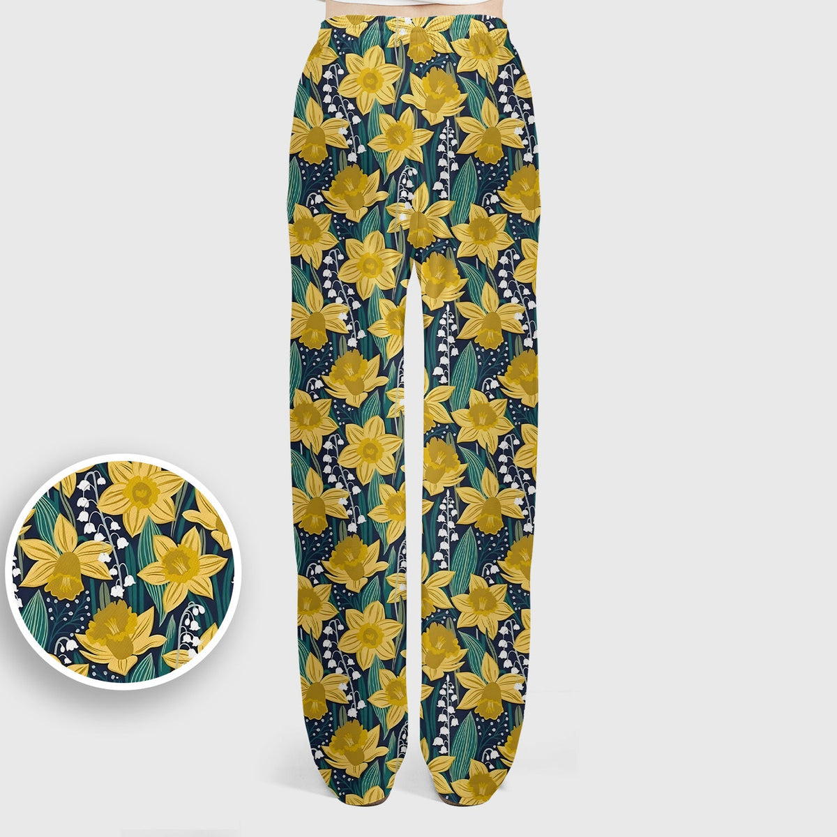 Yellow Daffodil Lily Valley Nurse Scrub Set