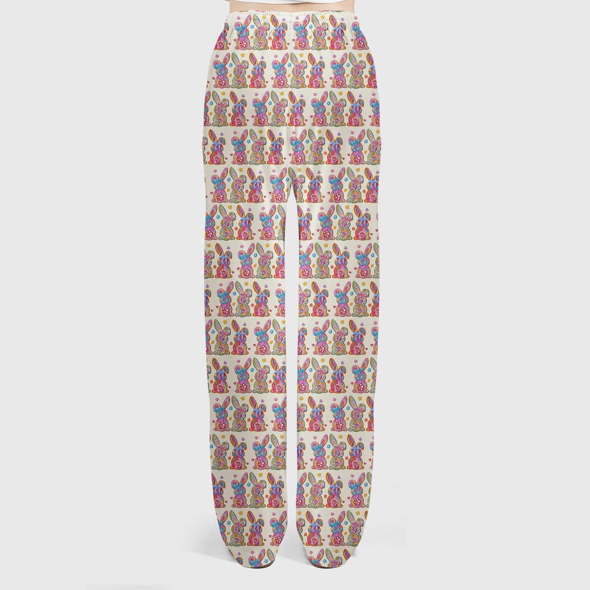 Pastel Bunny Floral Nurse Scrub Set