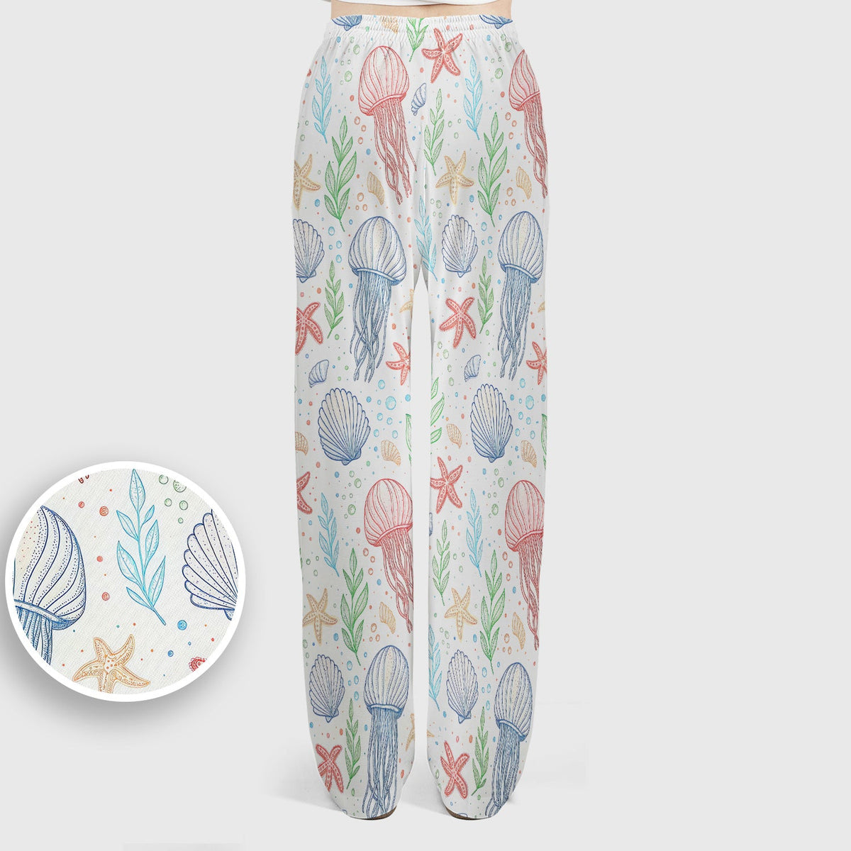 Ocean Jellyfish Starfish Seashell Nurse Scrub Set