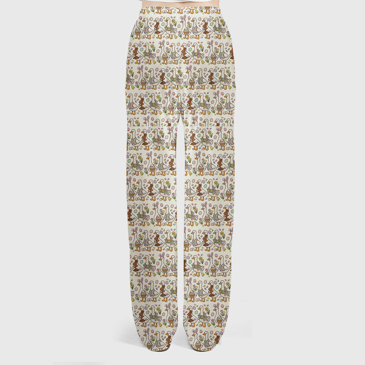 Duck Bunny Egg Floral Nurse Scrub Set - Easter Gift