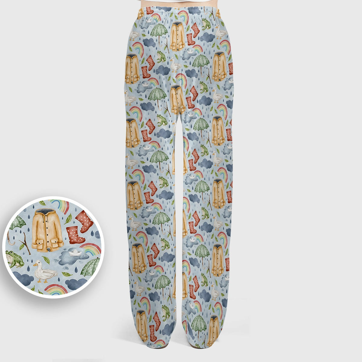 Rainy Day Ducks & Frog Nurse Scrub Set