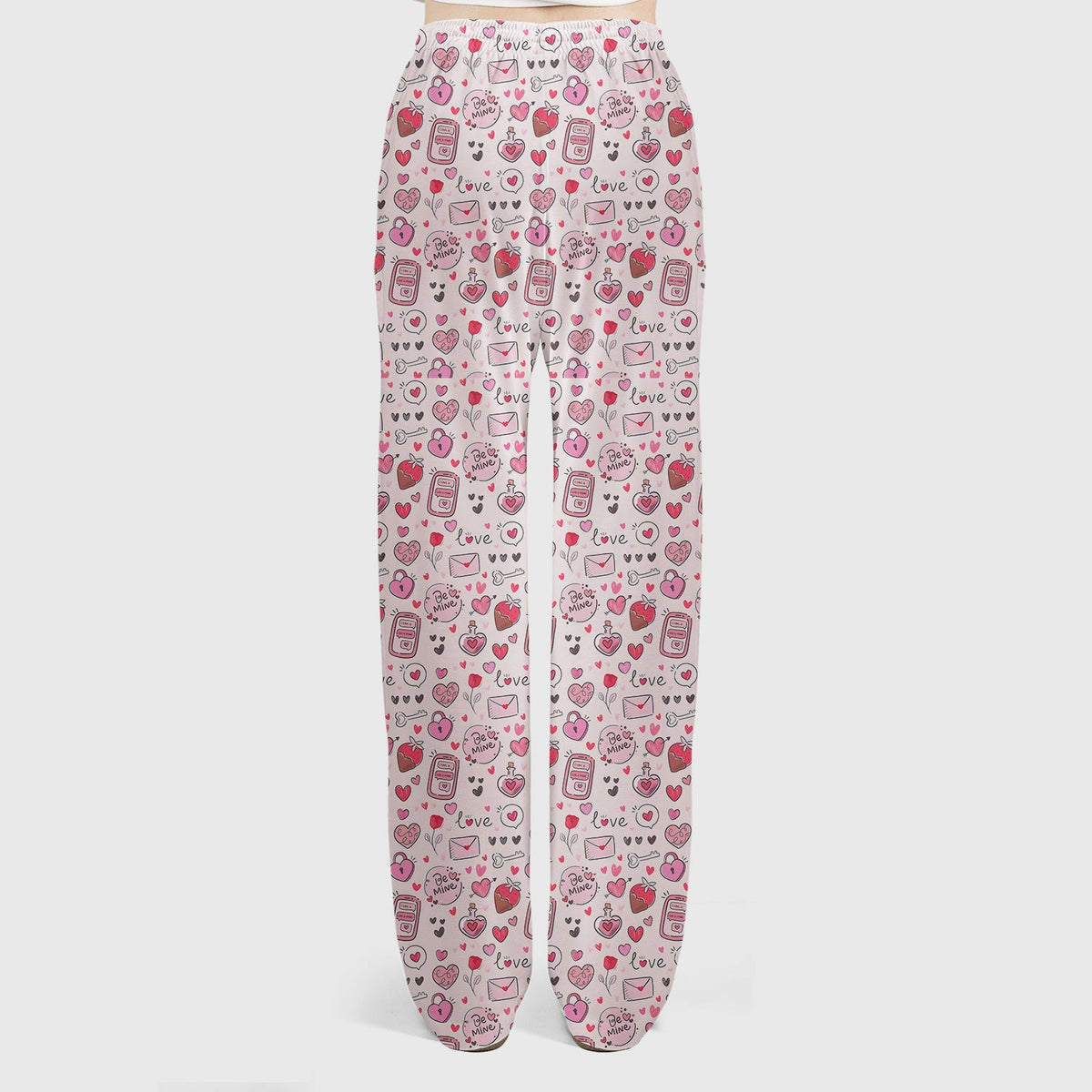 Be Mine Pink Heart Valentine Nurse Scrub Set
