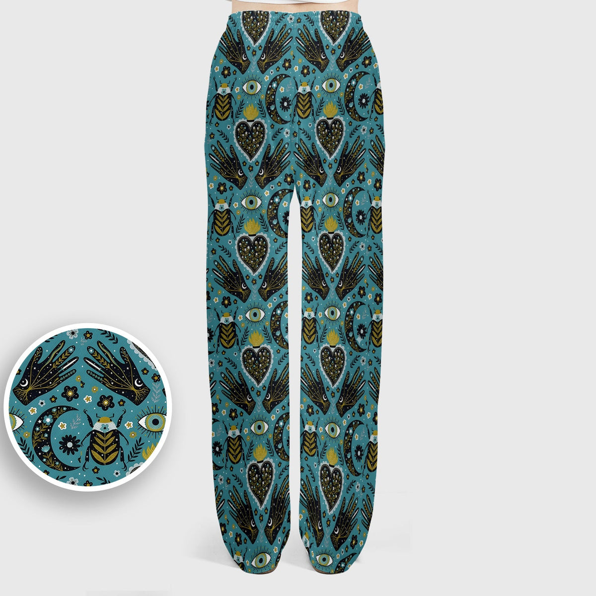 Mystic Celestial Heart Evil Eye Nurse Scrub Set
