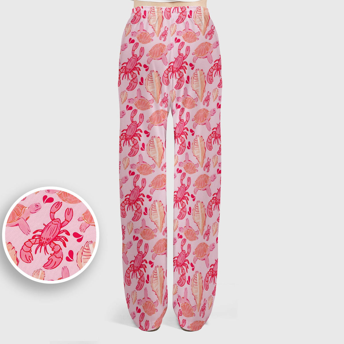 Pink Sea Turtle Lobster Shell Nurse Scrub Set
