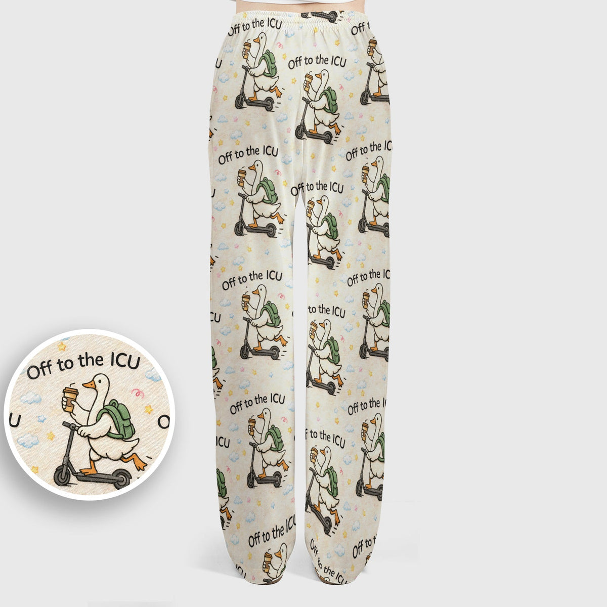 Goose Off To ICU Nurse Scrub Set