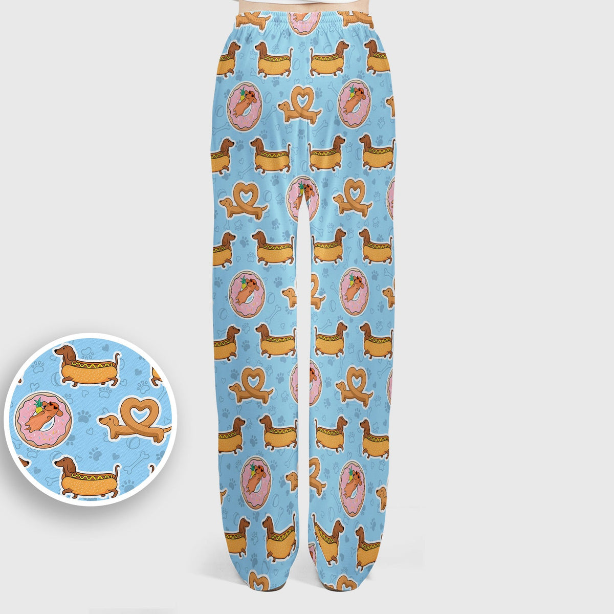 Dachshund Donut Heart Nurse Scrub Set