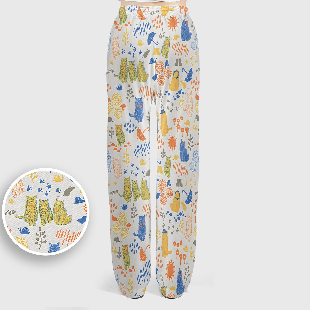 Cozy Rainy Day Cat Lover Nurse Scrub Set