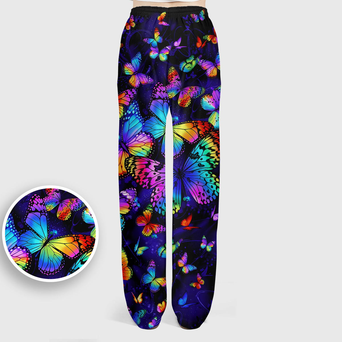 Vibrant Rainbow Butterfly Galaxy Nurse Scrub Set