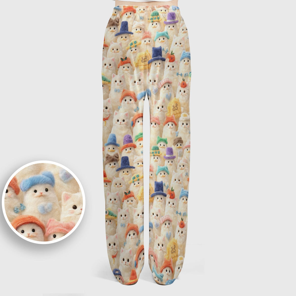 Adorable Cats Wearing Colorful Hats Nurse Scrub Set