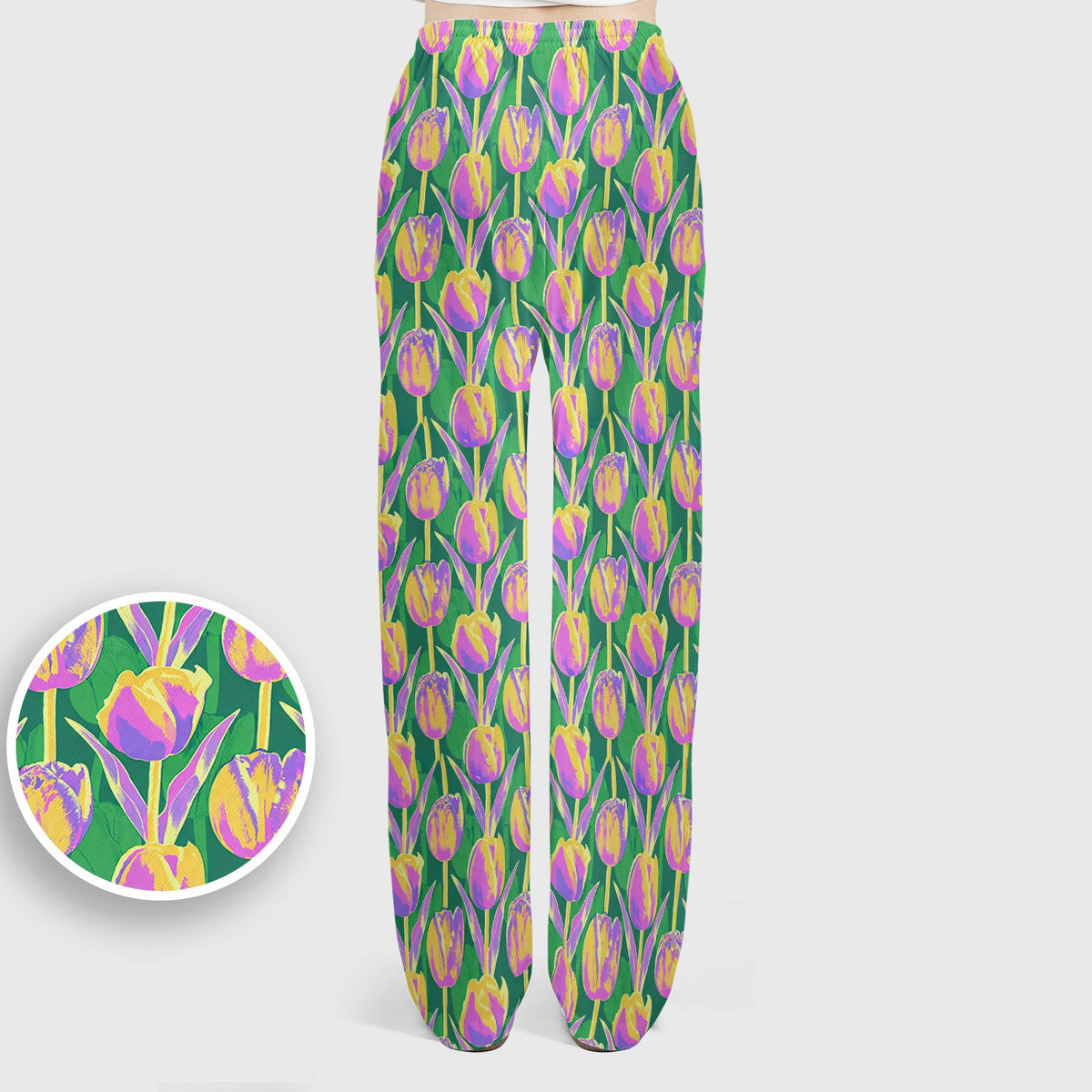 Colorful Tulip Floral Nurse Scrub Set