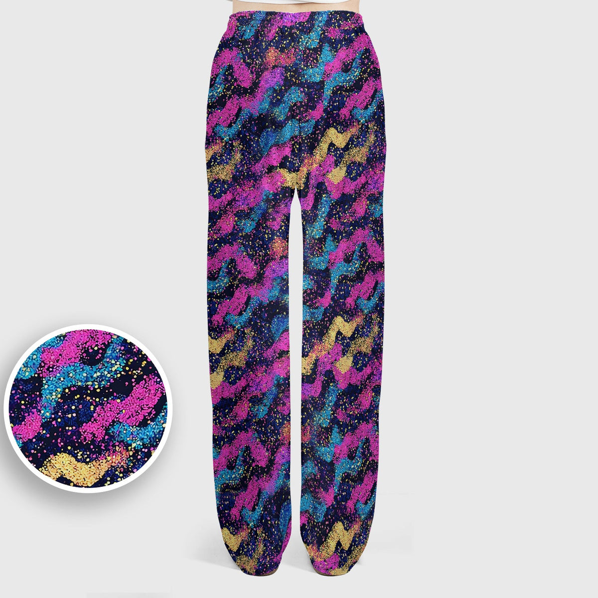 Neon Glitter Galaxy Nurse Scrub Set